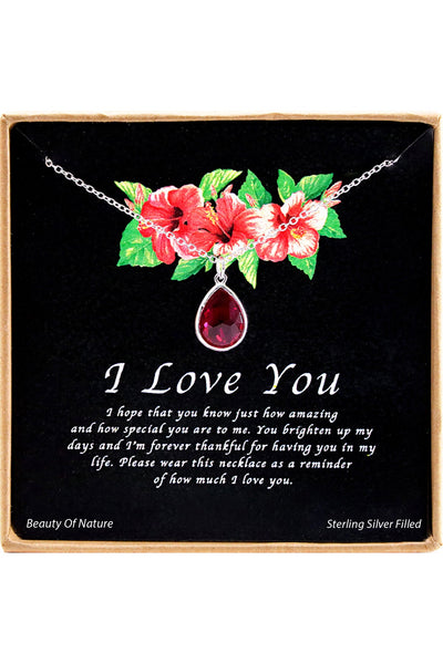 'I Love You' Boxed Charm Necklace - SF