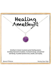 'Healing Gemstone' Boxed Charm Necklace - SF