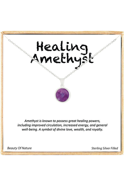 'Healing Gemstone' Boxed Charm Necklace - SF