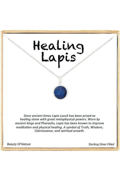 'Healing Gemstone' Boxed Charm Necklace - SF