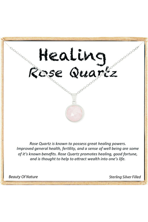 'Healing Gemstone' Boxed Charm Necklace - SF