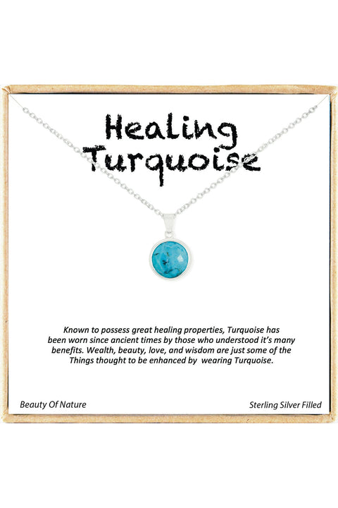 'Healing Gemstone' Boxed Charm Necklace - SF