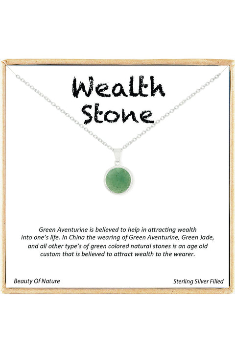 'Wealth Stone' Boxed Charm Necklace - SF