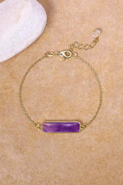 Amethyst Bar Bracelet - GF