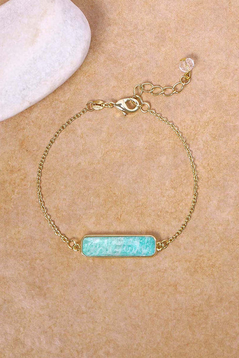 Amazonite Bar Bracelet - GF