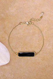 Black Onyx Bar Bracelet - GF