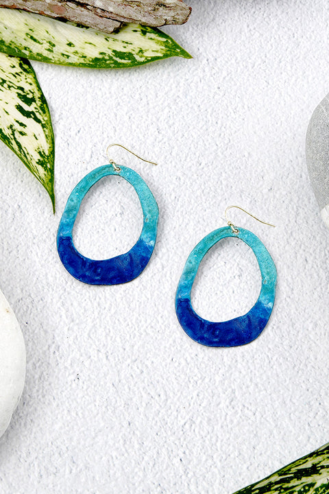 Natural Patina Freeform Earrings - BR