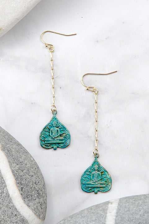 Natural Verdigris Patina Enlightenment Earrings - BR