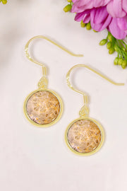 Lily Fossil Fancy Cut Round Earrings - GF