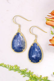 Kyanite Pear Cut Earrings - GF