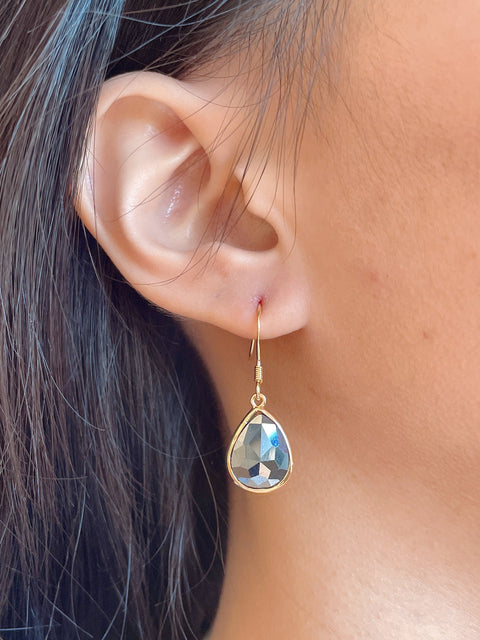 Hematite Teardrop Earrings - GF