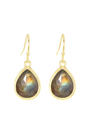 Labradorite Teardrop Earrings - GF