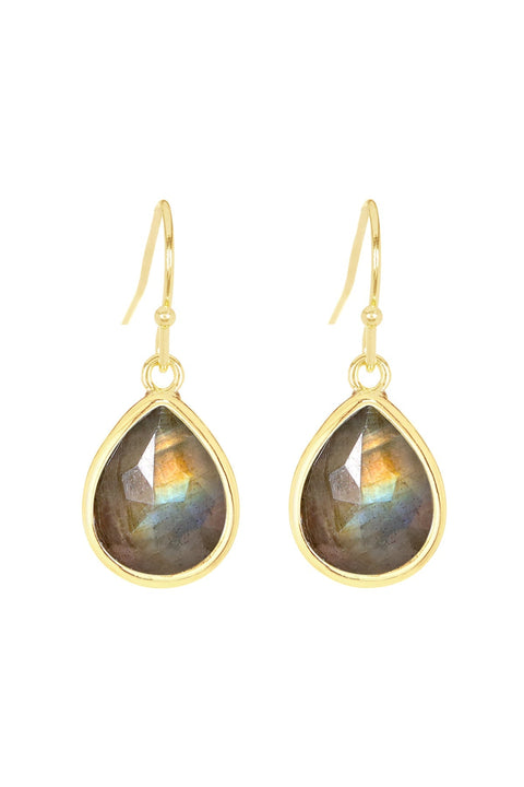 Labradorite Teardrop Earrings - GF