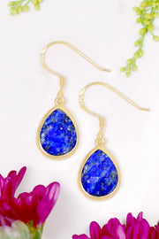 Lapis Teardrop Earrings - GF