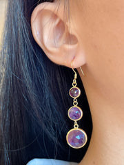 Amethyst Drop Earrings - GF