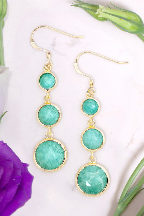 Amazonite Drop Earrings - GF