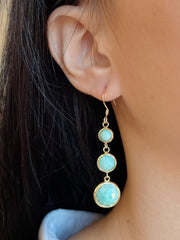 Amazonite Drop Earrings - GF