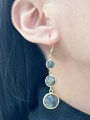 Labradorite Drop Earrings - GF