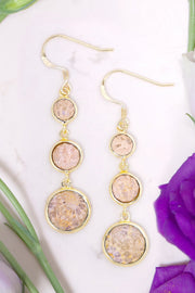 Lily Fossil Drop Earrings - GF