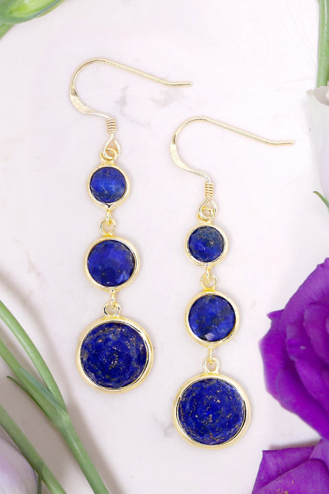 Lapis Drop Earrings - GF