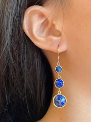 Lapis Drop Earrings - GF