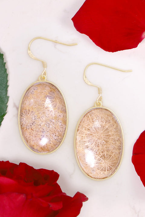 Lily Fossil Statement Earrings - GF