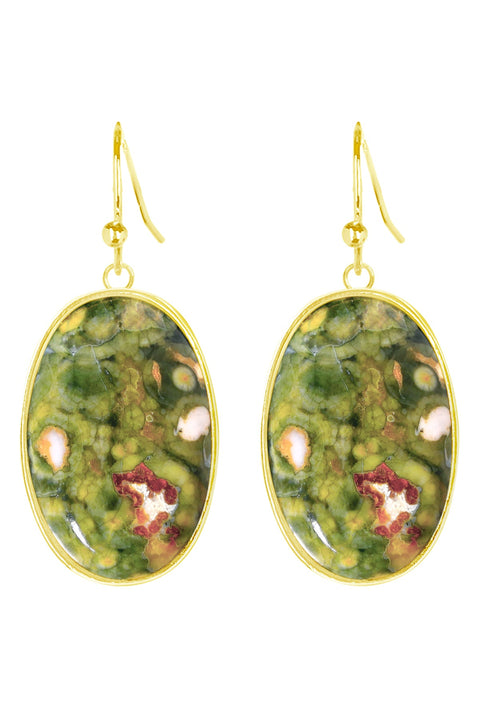 Rhyolite Jasper Statement Earrings - GF