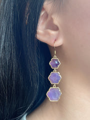 Amethyst Drop Earrings - GF