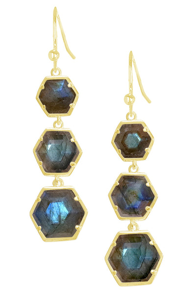 Labradorite Drop Earrings - GF