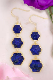 Lapis Drop Earrings - GF