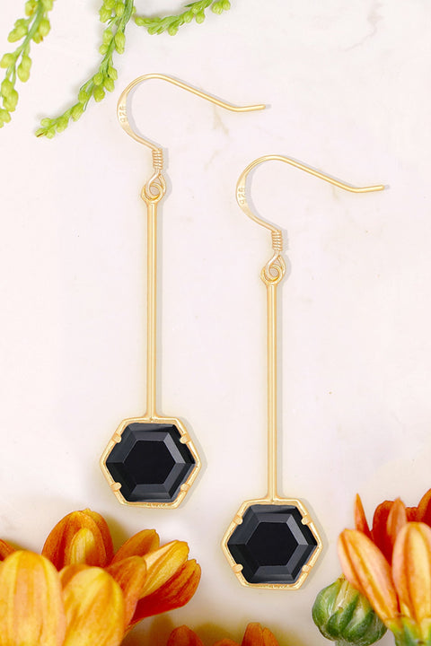 Hematite Pendulum Drop Earrings - GF