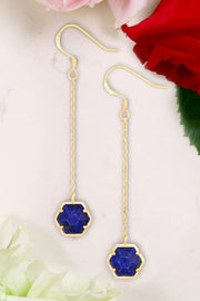 Lapis Pendulum Drop Earrings - GF