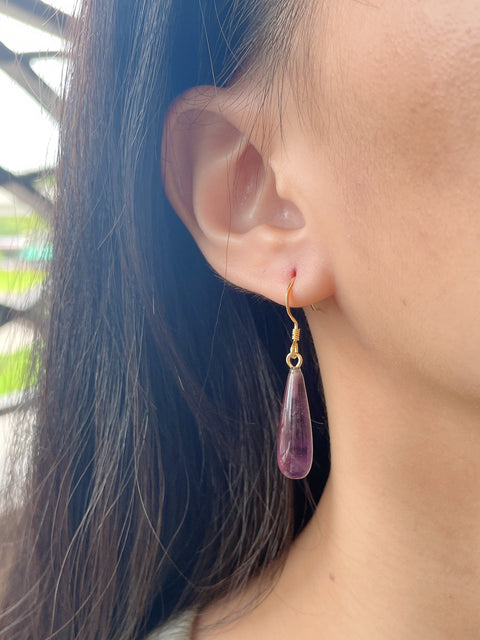 14k Vermeil & Amethyst Drop Earrings - VM