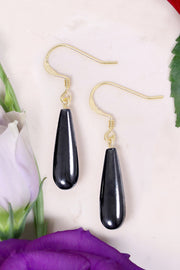 14k Vermeil & Hematite Drop Earrings - VM