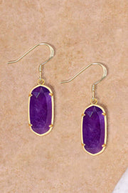 Amethyst Casey Drop Earrings - GF