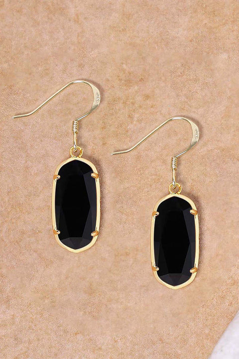 Black Onyx Casey Drop Earrings - GF