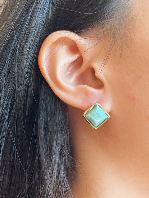 Amazonite Rachel Post Earrings - GF