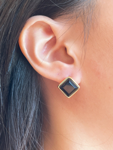 Black Onyx Rachel Post Earrings - GF