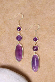 Amethyst Statement Earrings - GF