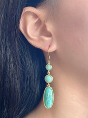 Amazonite Statement Earrings - GF