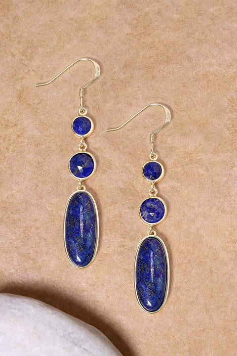 Lapis Statement Earrings - GF