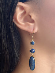 Lapis Statement Earrings - GF