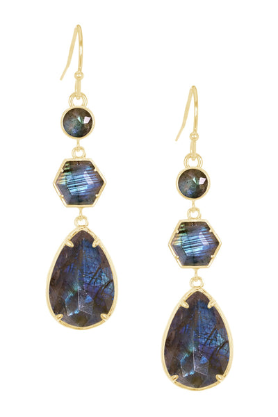 Labradorite Statement Earrings - GF