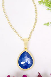 Kyanite Teardrop Pendant Necklace - GF