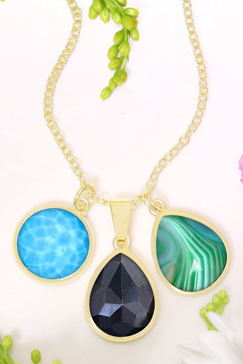 Mixed Gemstone Selena Necklace - GF