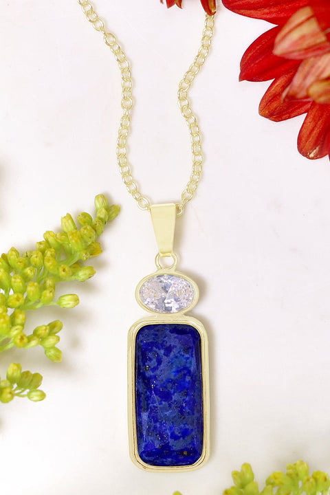 Lapis With Pendant Necklace - GF