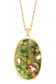 Rhyolite Jasper Cabochon Necklace - GF