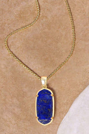 Lapis Casey Pendant Necklace - GF