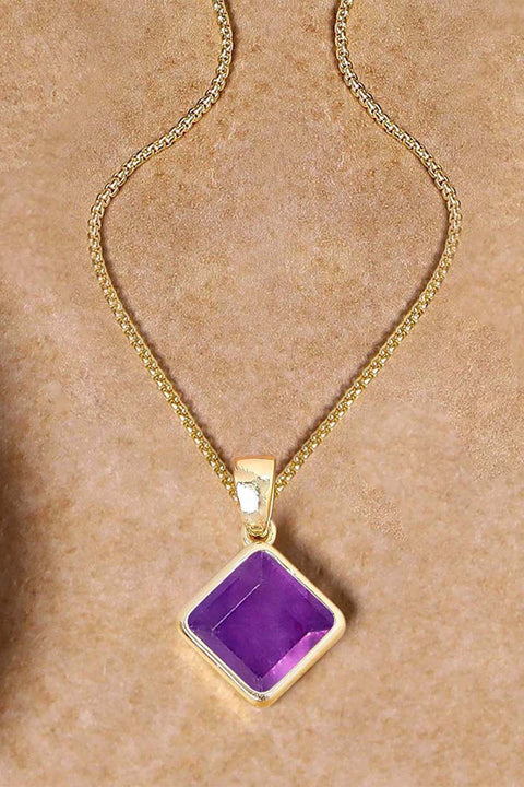 Amethyst Rachel Pendant Necklace - GF