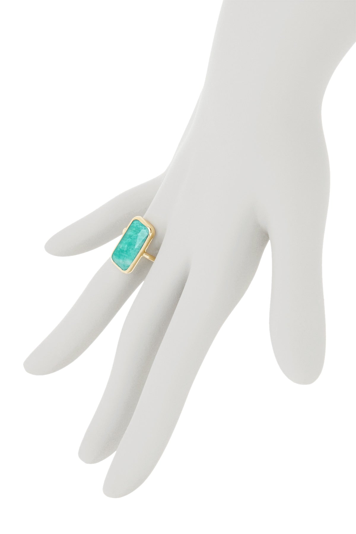 Amazonite Rectangle Ring - GF